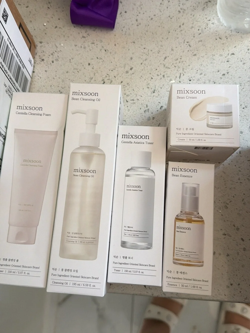 mixsoon White Bean Skincare Set — Cleansing Oil, Toner & Cream